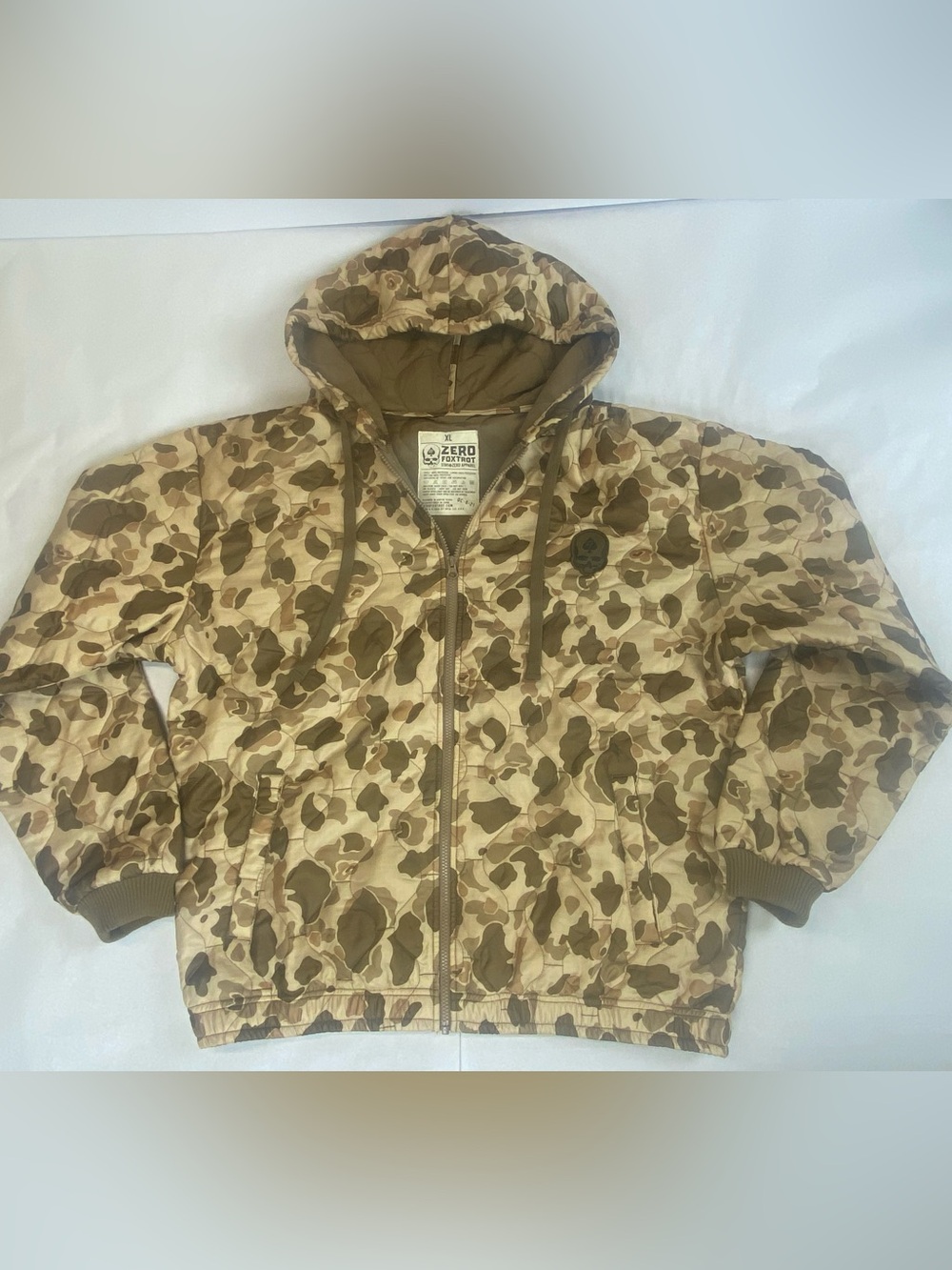 New Zero Foxtrot Woobie Full Zip Hoodie Jacket Sz XL Frogskin Beach PTO Quilted